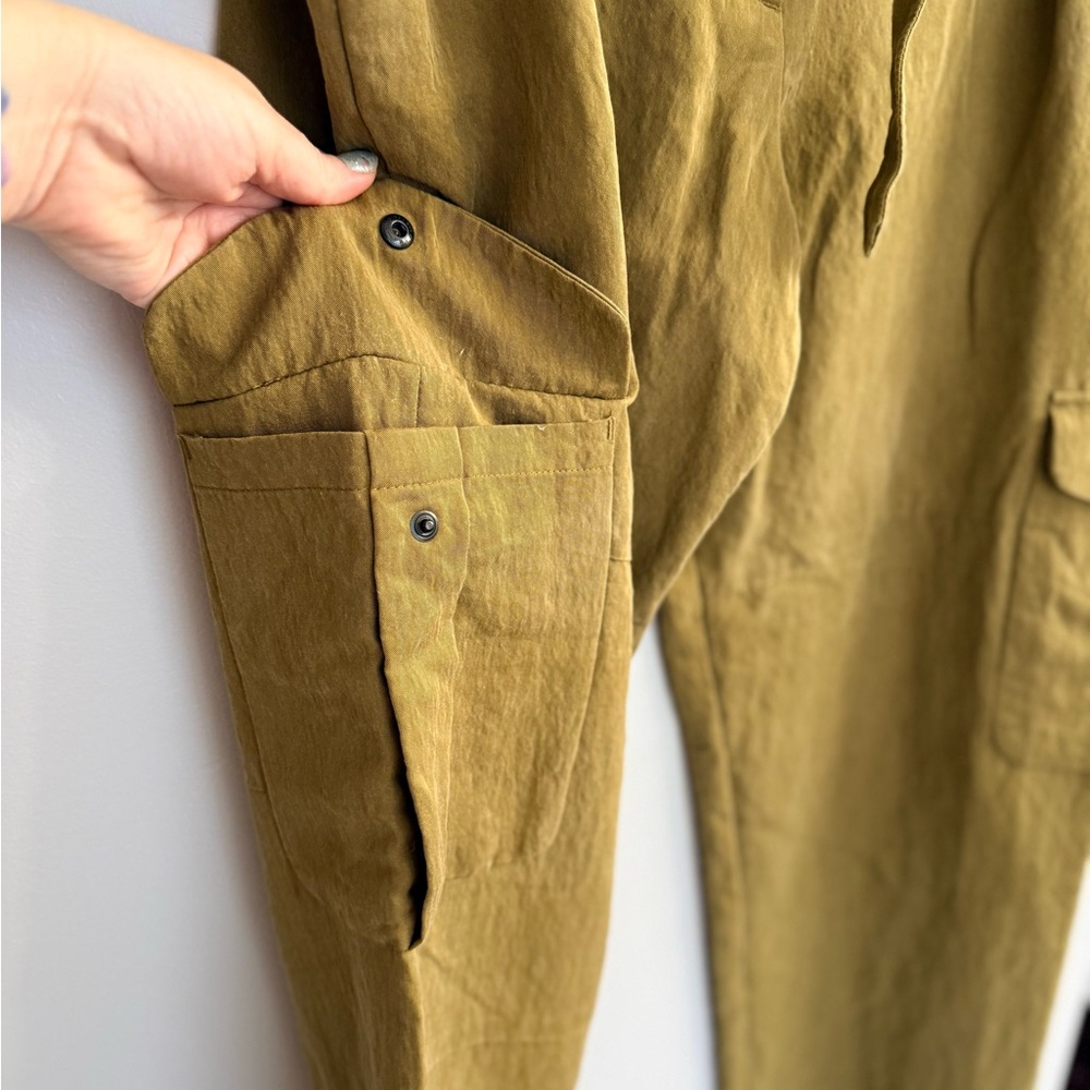 Rag & Bone Tilda Belted Cargo Pant Olive Green Sz 10 Gorpcore Earthy Rustic - Picture 7 of 15